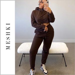 Meshki Sylvia Loopback Joggers - Chocolate